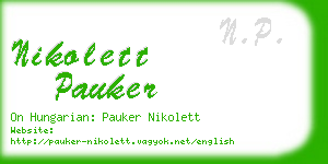 nikolett pauker business card